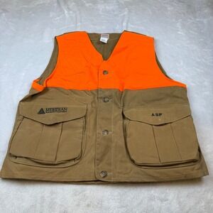 Filson 631B Blaze Orange Shelter Cloth Upland Hunting Vest Mens XXL Made in USA